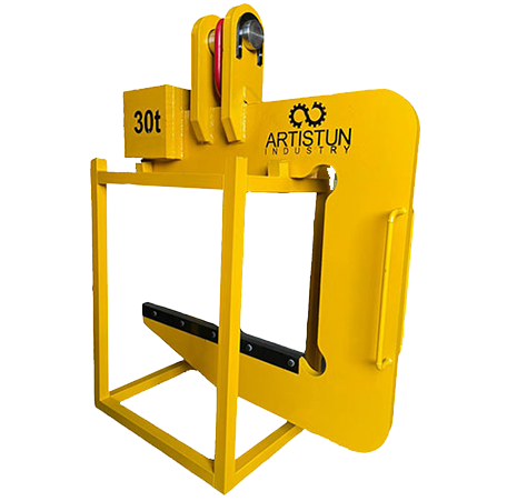 ACG lifting attachments including crane hooks, crane forks, C-hooks, grabs and lifting beams